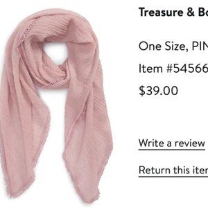 Treasure and Bond Pink Lightweight Scarf
